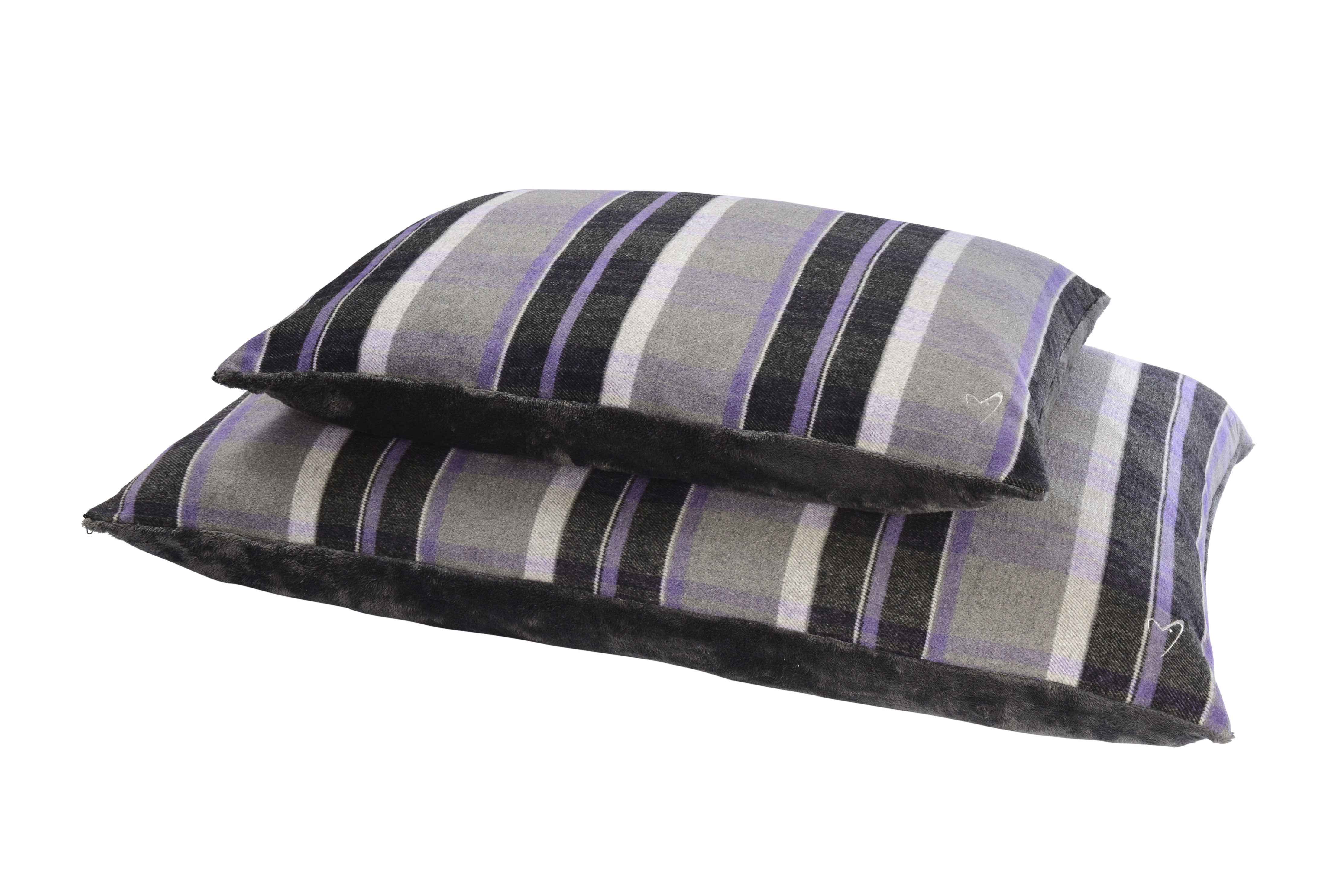 Camden Comfy Cushion Medium Purple Check