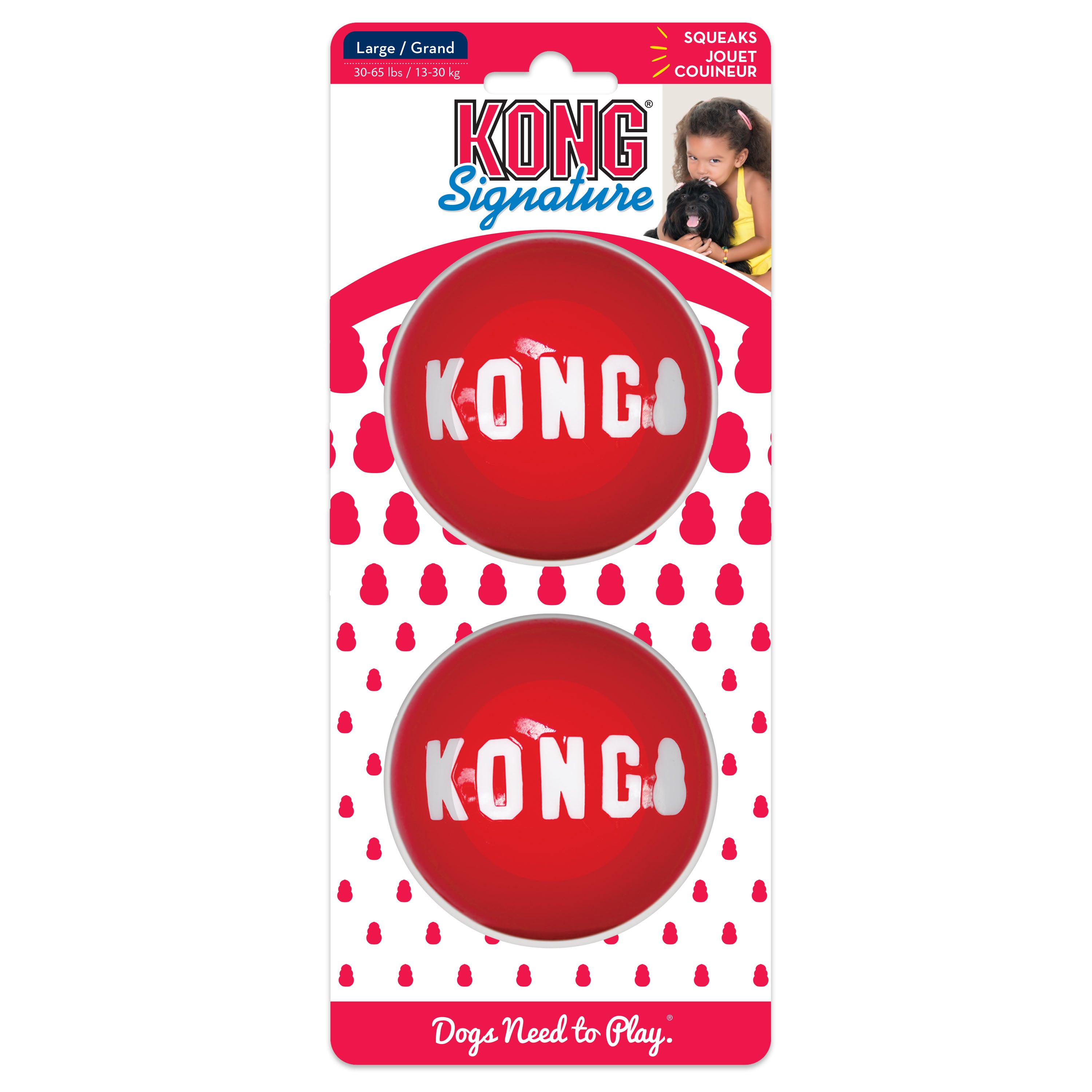 Kong Signature Balls 2-pk Large
