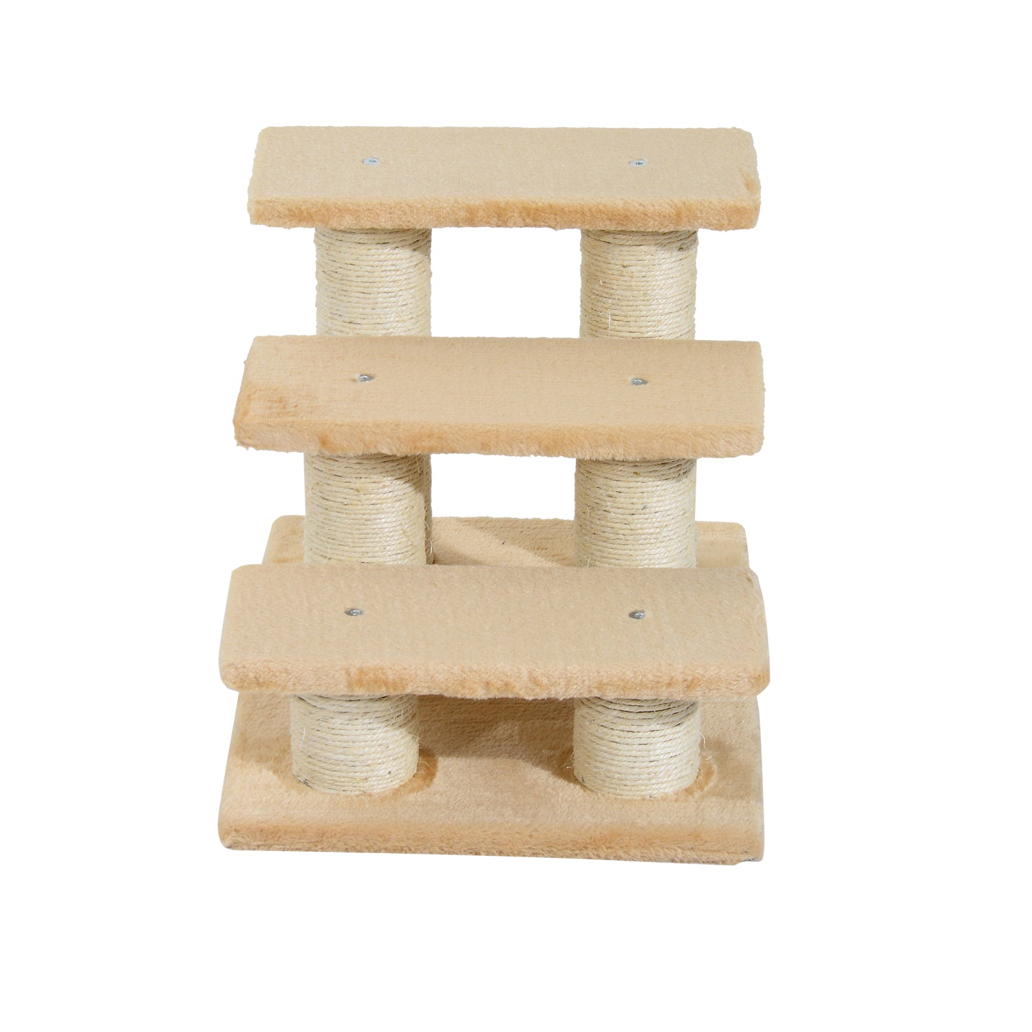 Cats 3-Tier Particle Board Stair Scratch Tree Beige