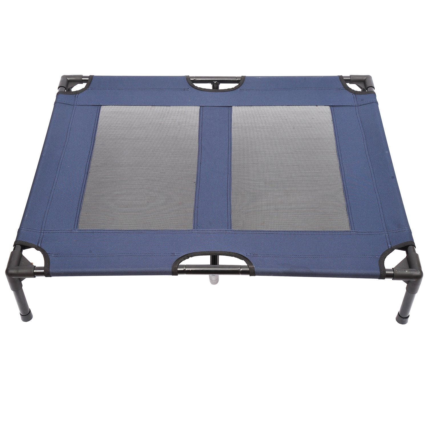PawHut Large Dogs Elevated Oxford Cloth Bed for Camping Outdoors Blue