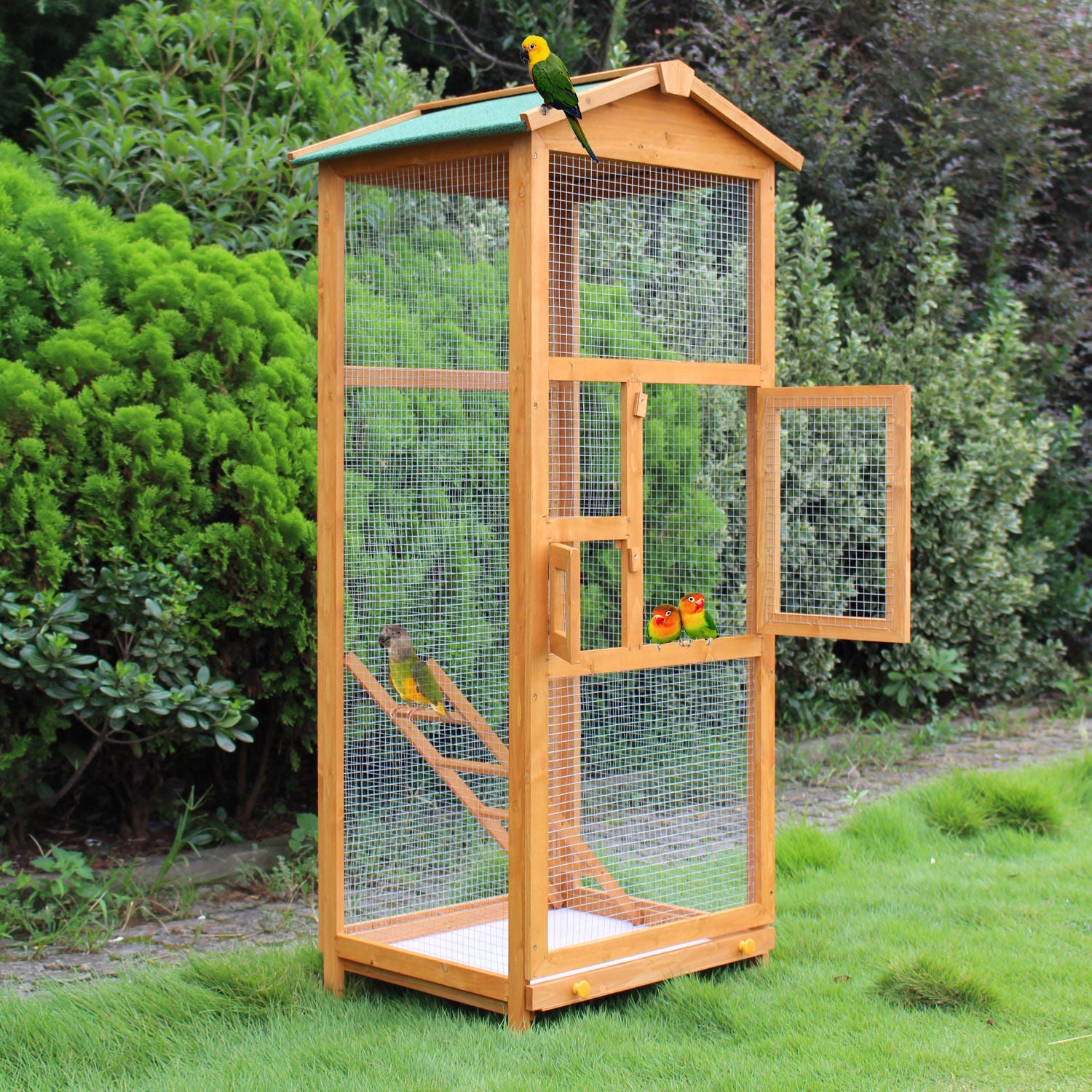 Wooden Bird Cage (68cm x 63cm x 165cm)