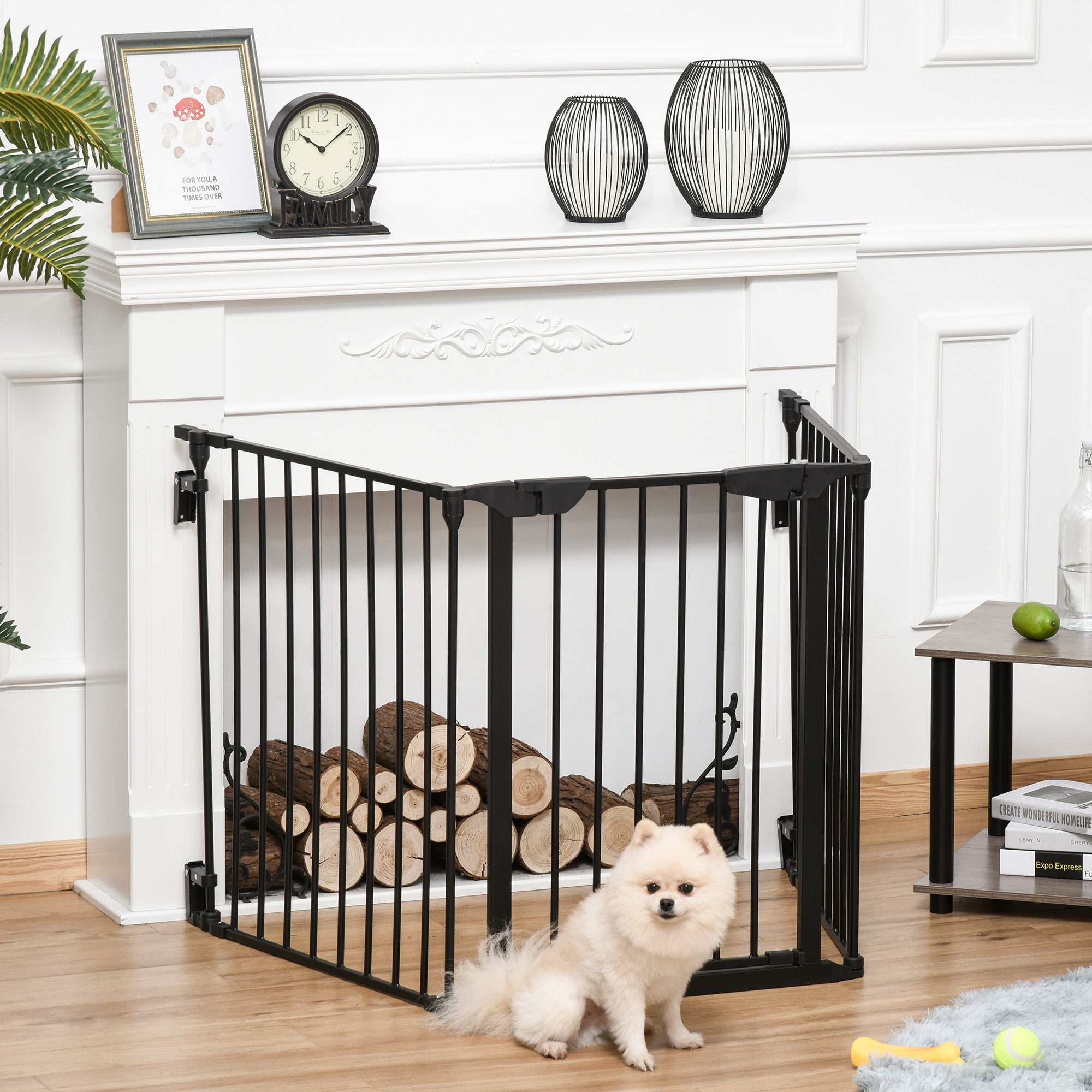 Pet Safety Gate 3-Panel Playpen Fireplace Christmas Tree Fence Stair Barrier