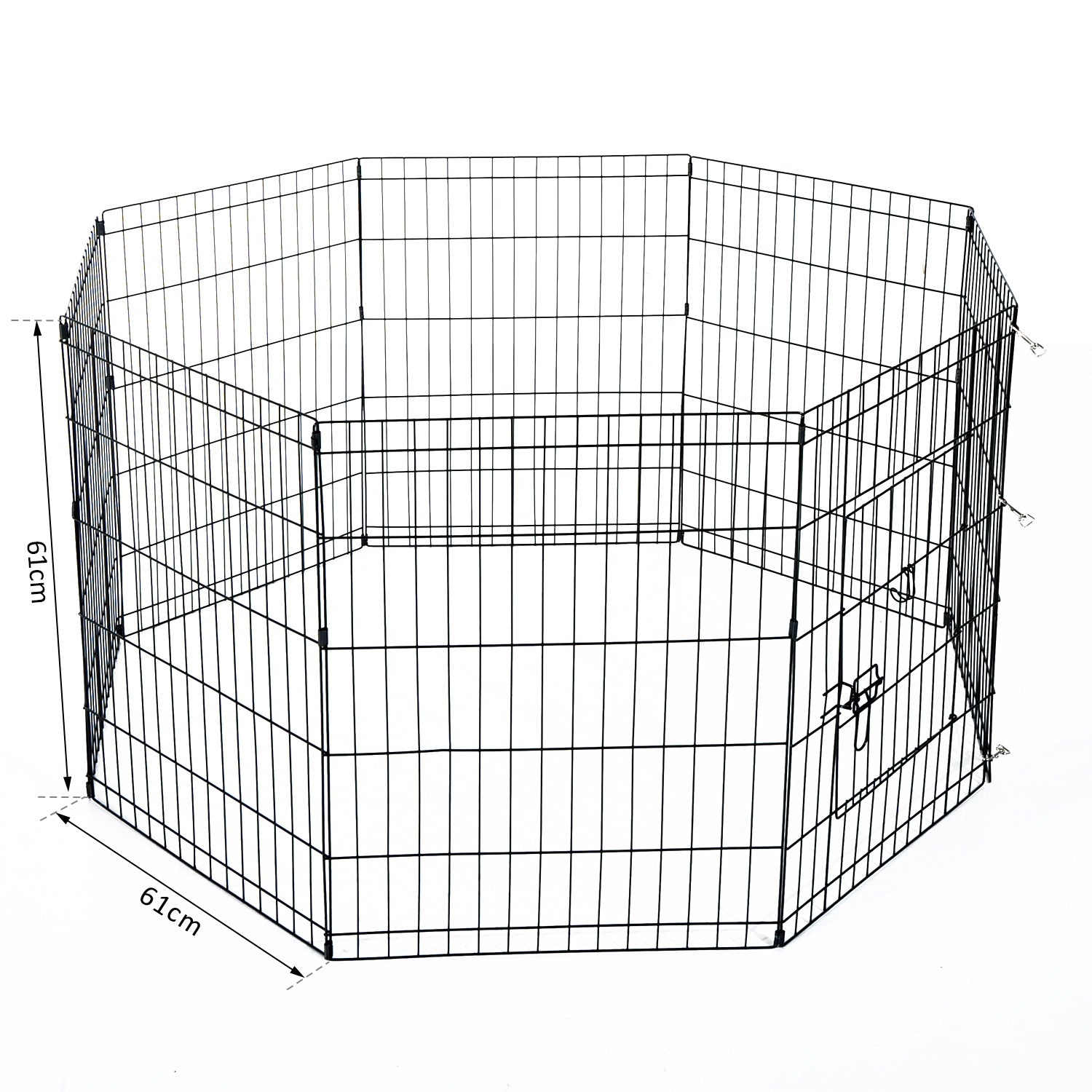 Steel Wire 24-Inch 8 Panel Multifunction Cage for Small Animal Pets