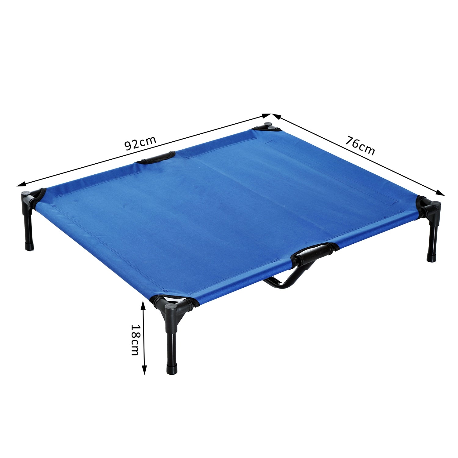 Large Dogs Portable Elevated Fabric Bed for Camping Outdoors Blue