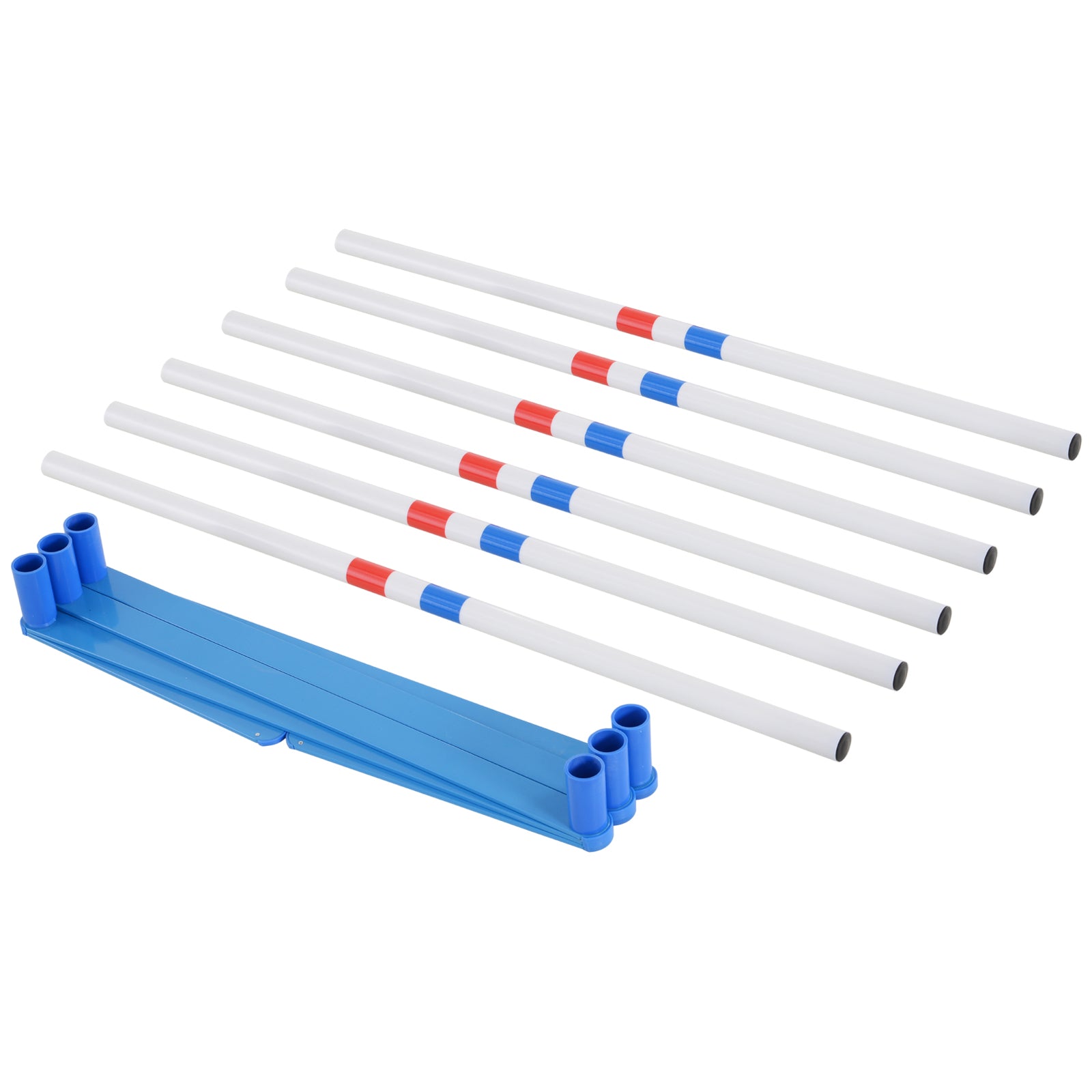 Dogs Agility Training Polyethylene Weave Poles White/Blue