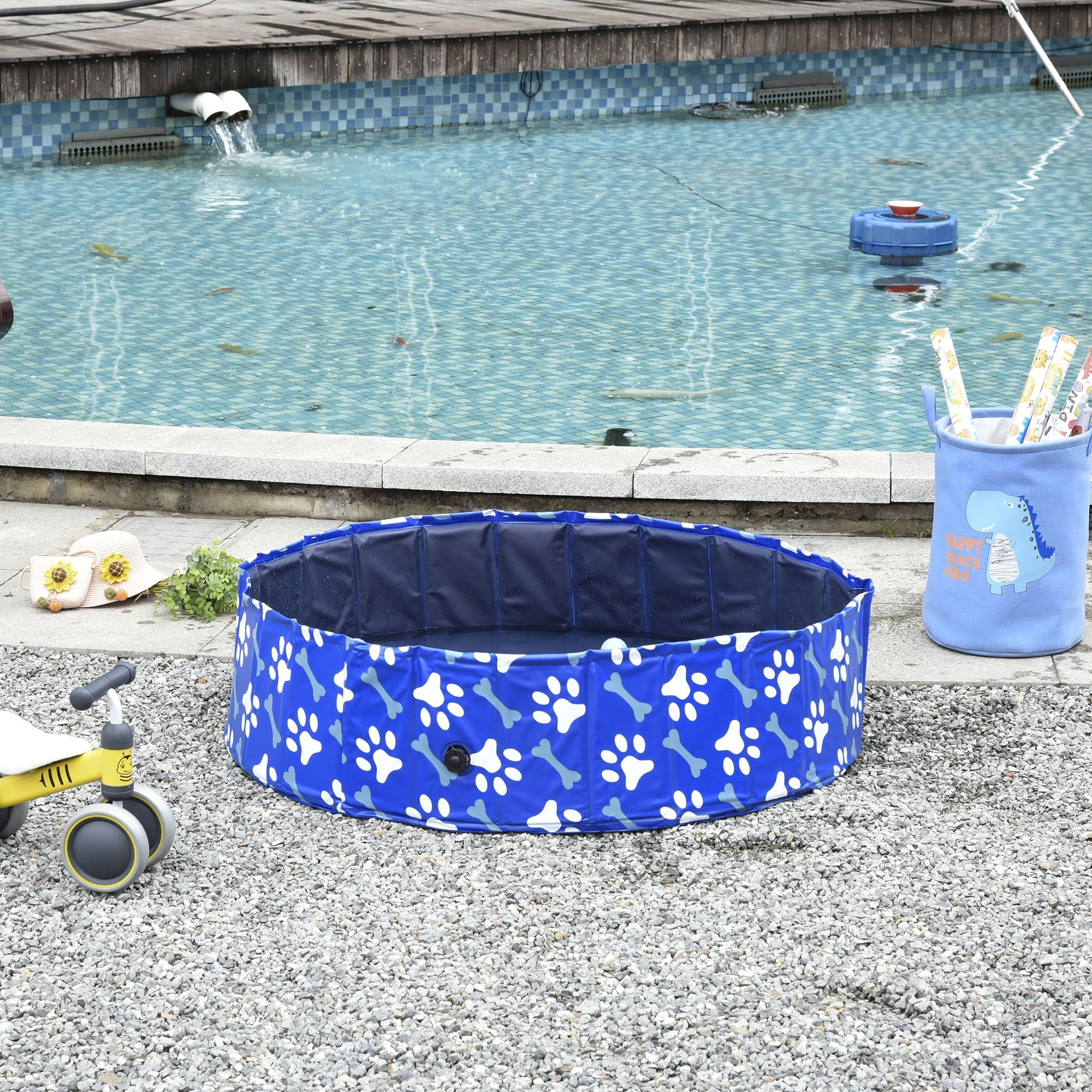 Dog Swimming Pool Foldable Pet Bathing Shower Tub Padding Pool Œ¶80?ó20Hcm XS