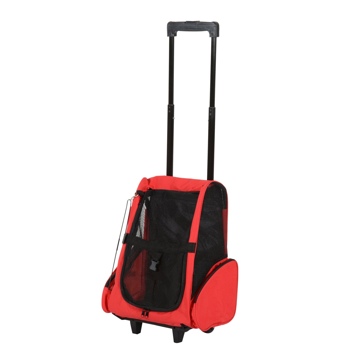 Travel Backpack w/ Trolley, Steel Wire Frame-Red