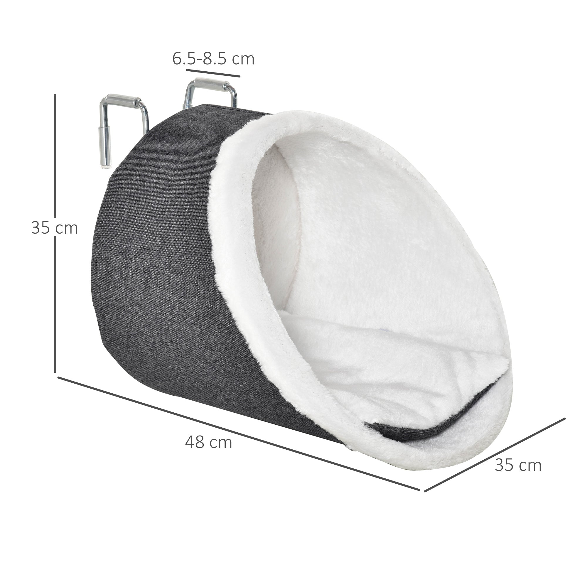 Windowsill Mounted Cat Perch Hanging Kitten House with Comfortable Removable Flannel Carpet