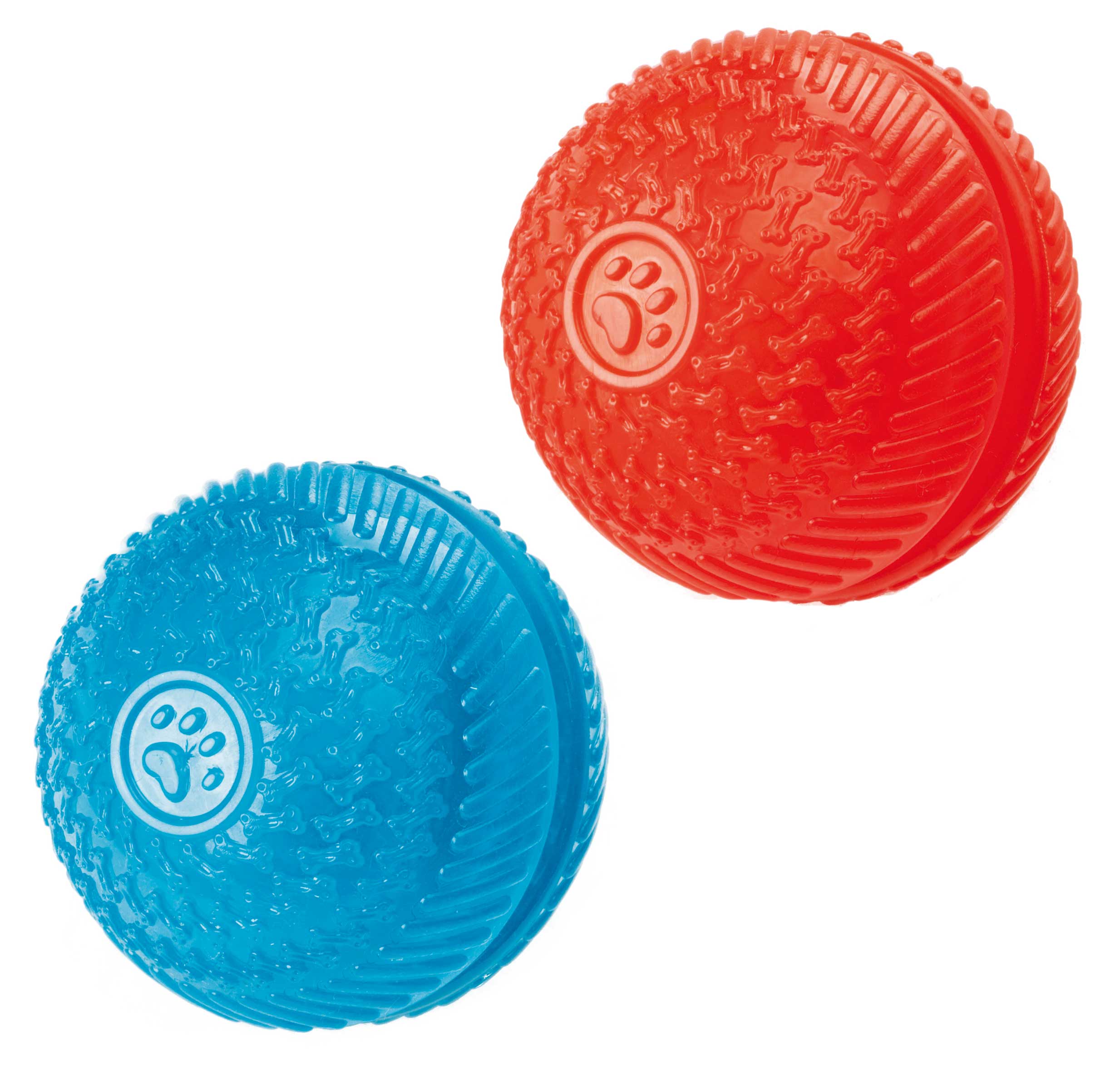 Gor Flex Squeak &Treat Ball (8cm) Blue/Red