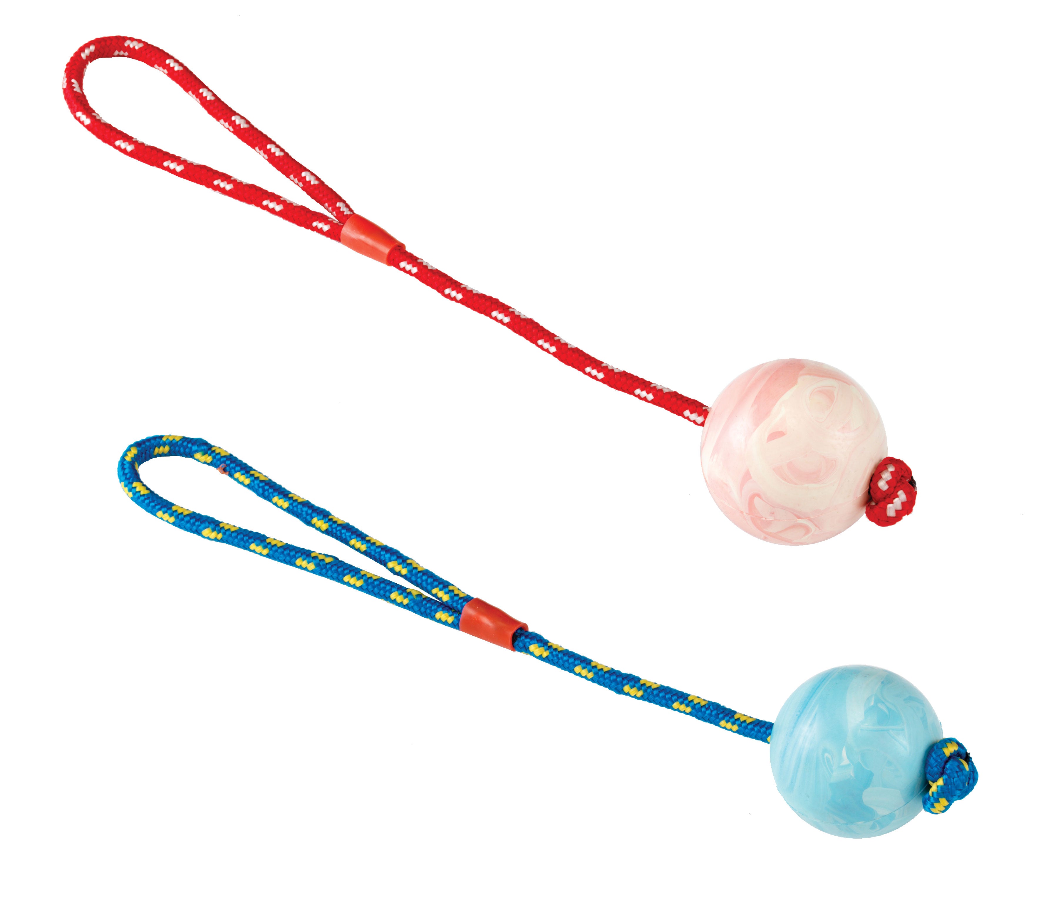 Gor Rubber Rope Ball Large (7.2cm) Pink/Blue