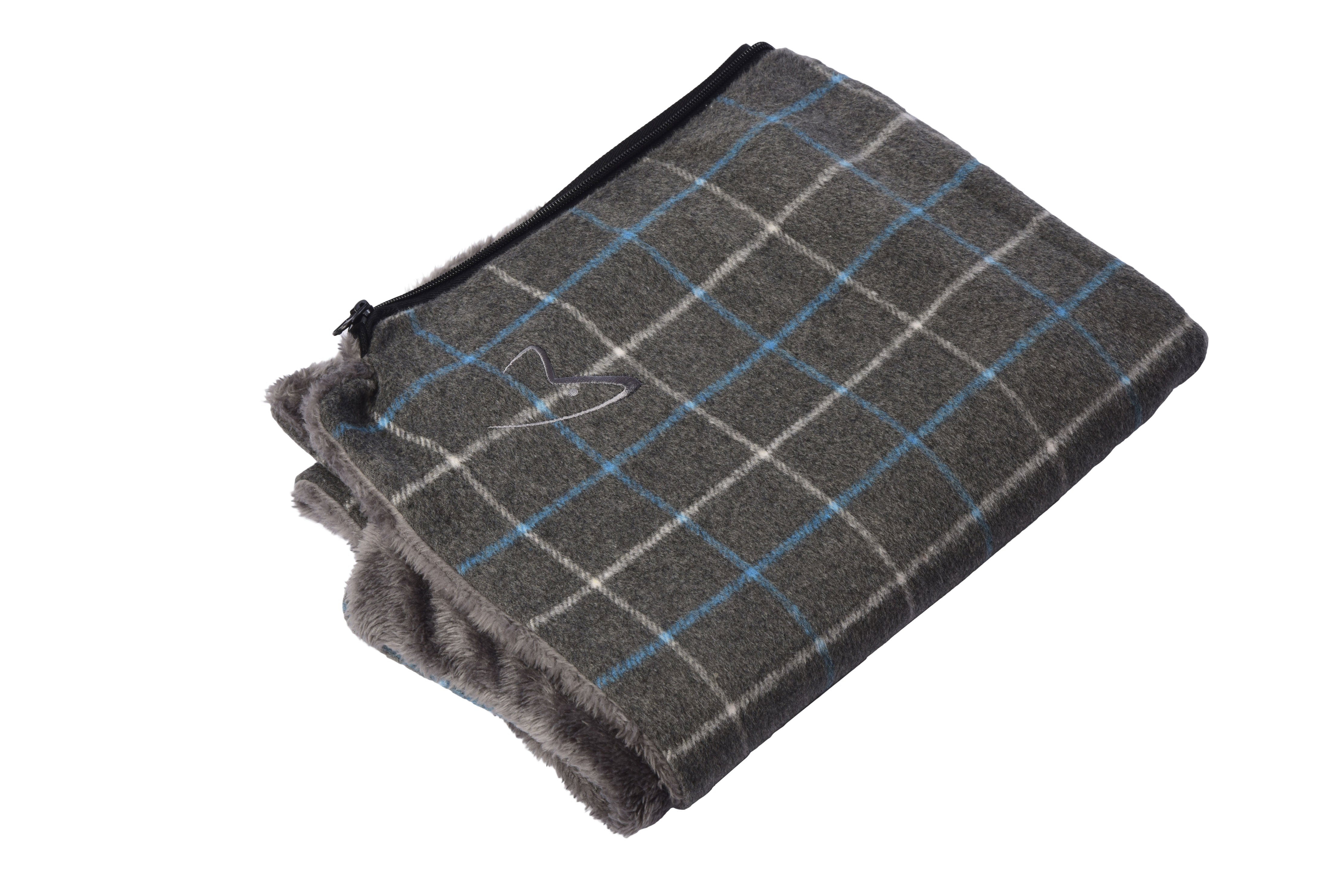 Premium Comfy Cushion Cover Large Grey Check
