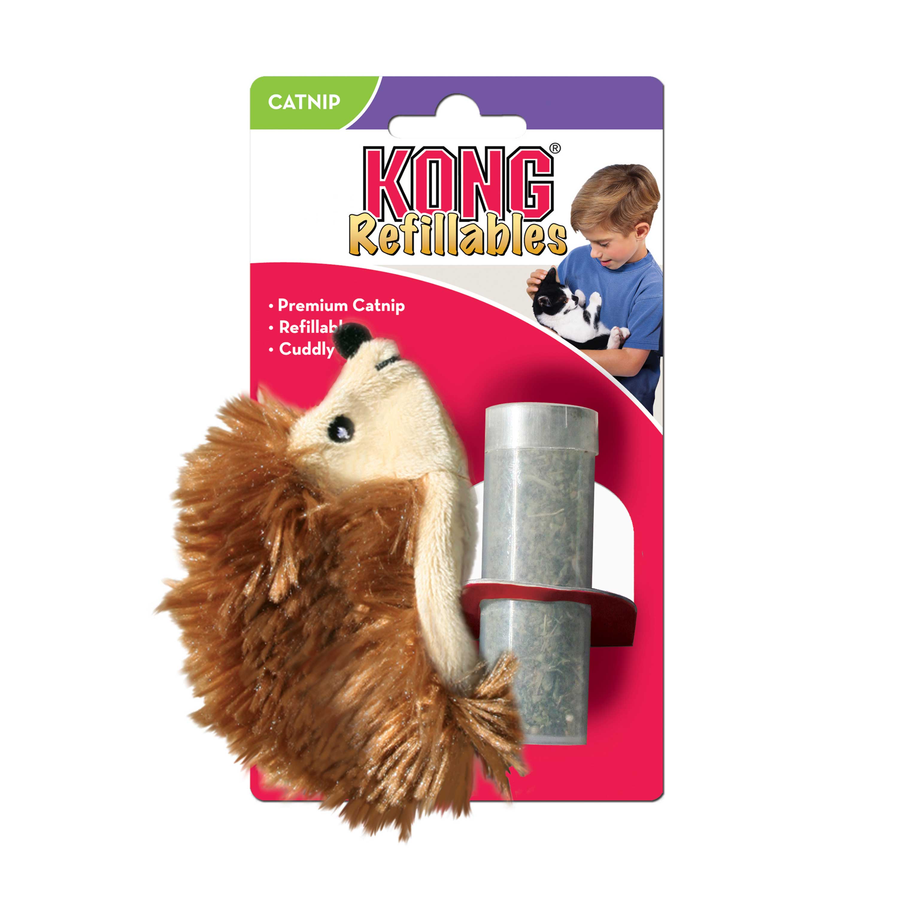 Kong Cat Refillable Catnip Hedgehog (10cm)