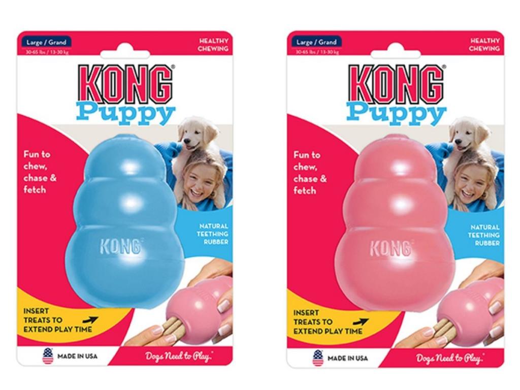 KONG Puppy Chew Treat Toy Pink - Large