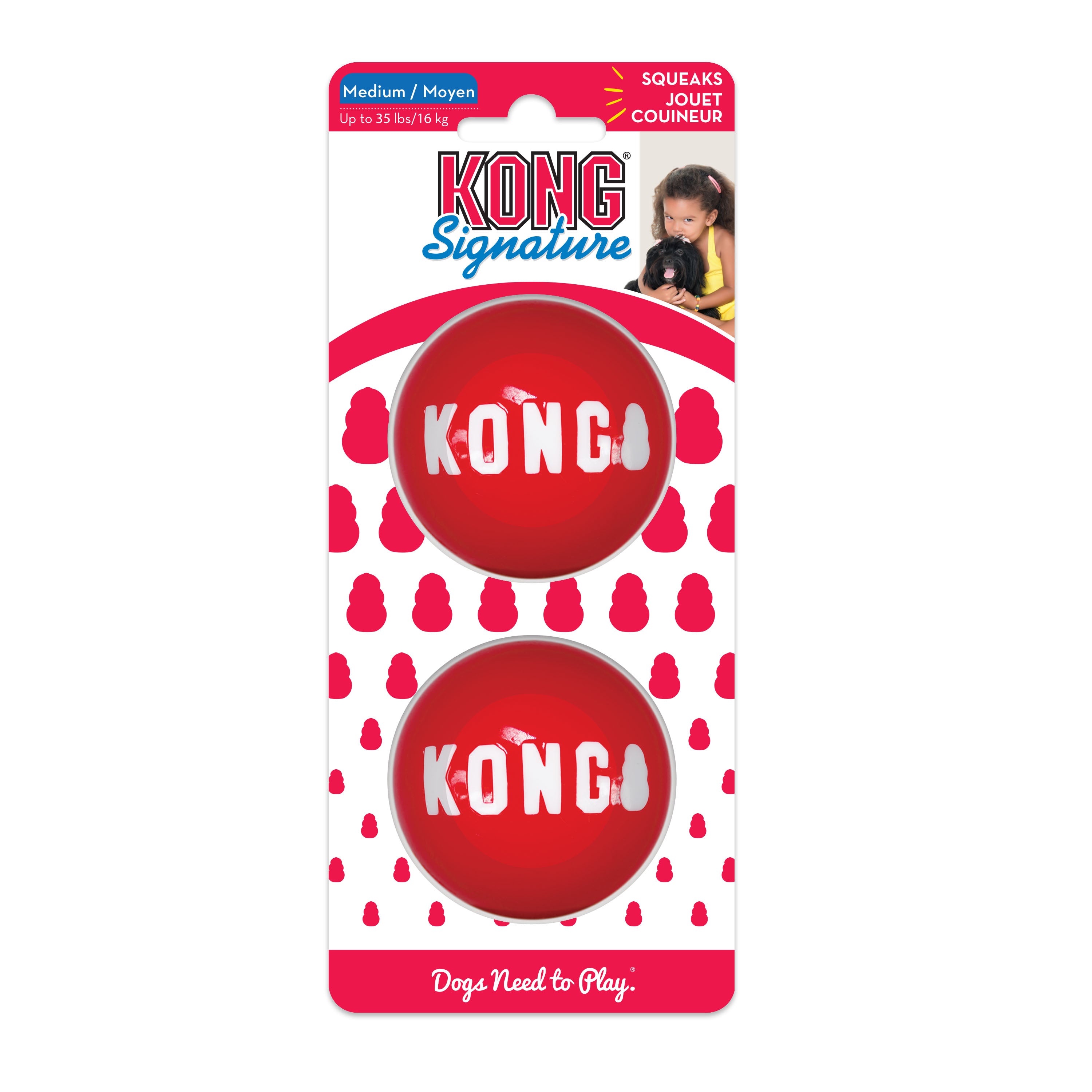 Kong Signature Balls 2-pk Medium
