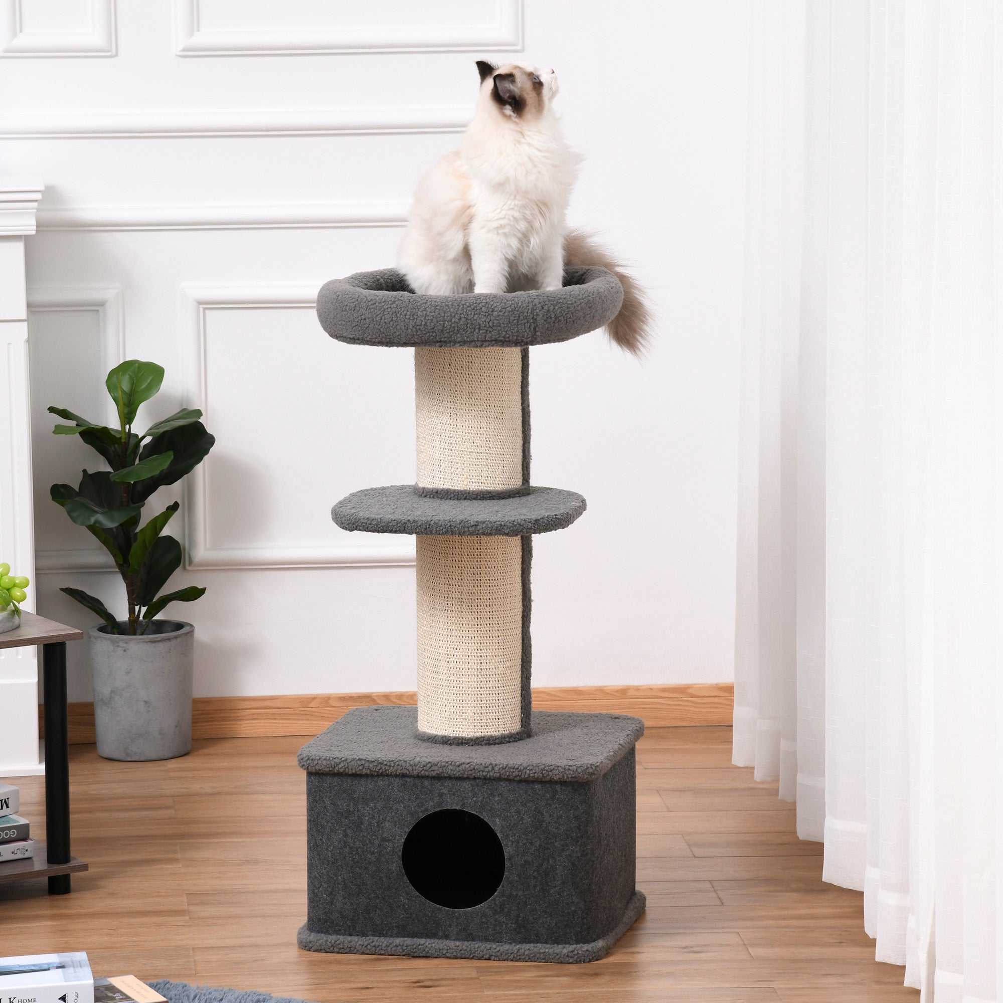 Cat Tree Kitten Tower Activity Centre w/ Sisal Scratching Post Condo Perches