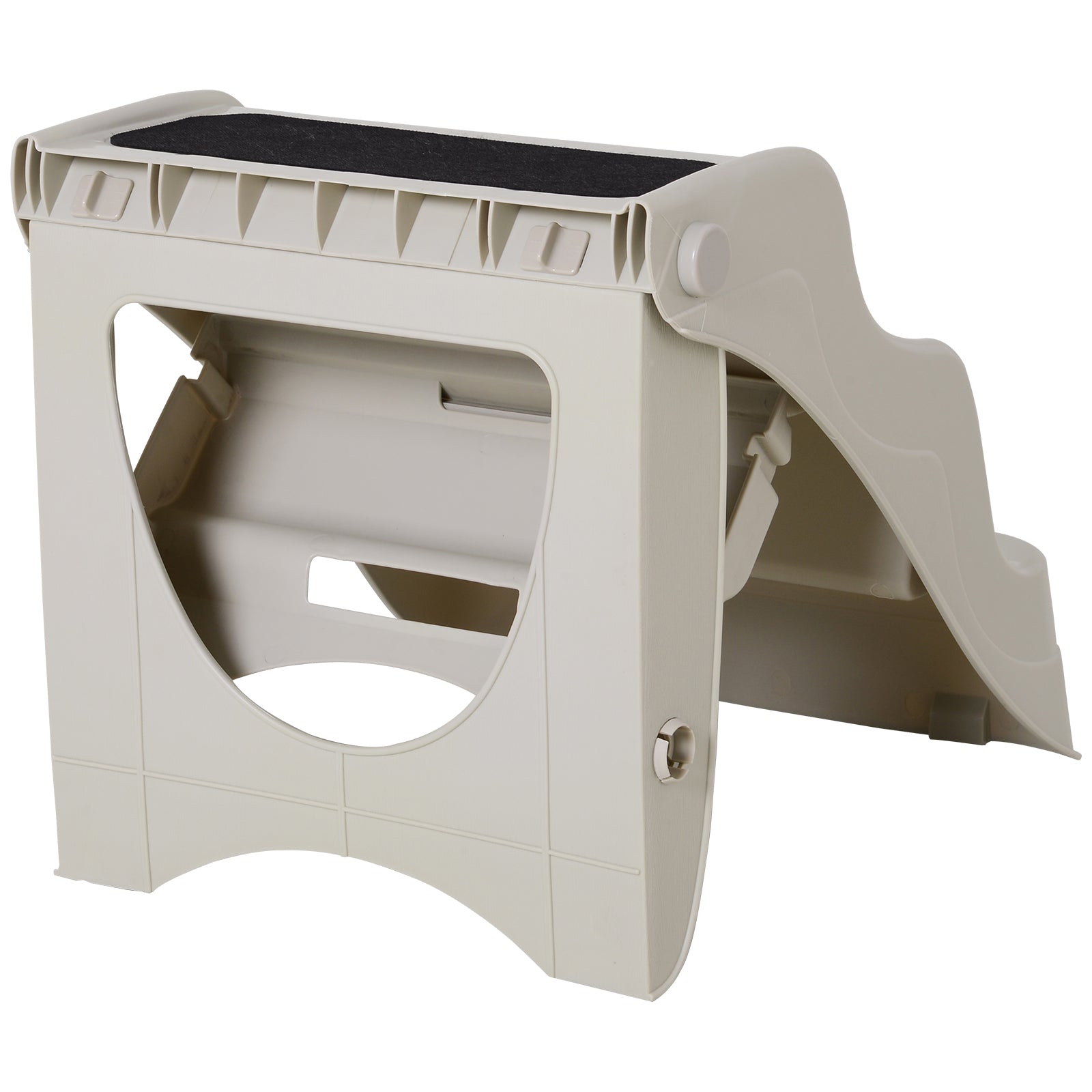 PVC Foldable Pet Stairs Cream White