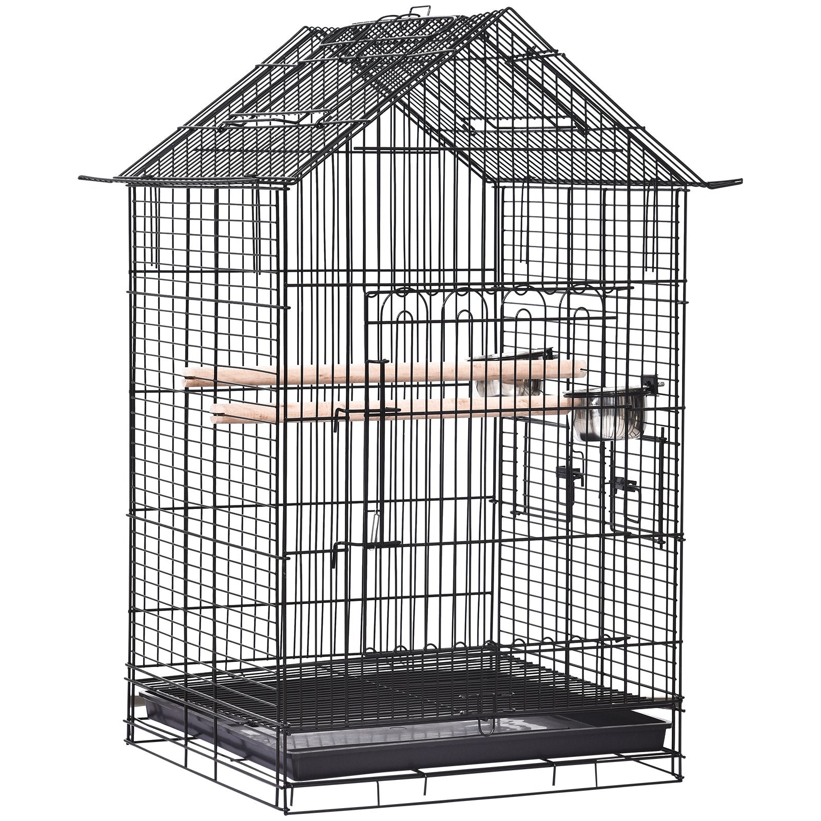 Metal Bird Cage 51x51x135 cm-Black