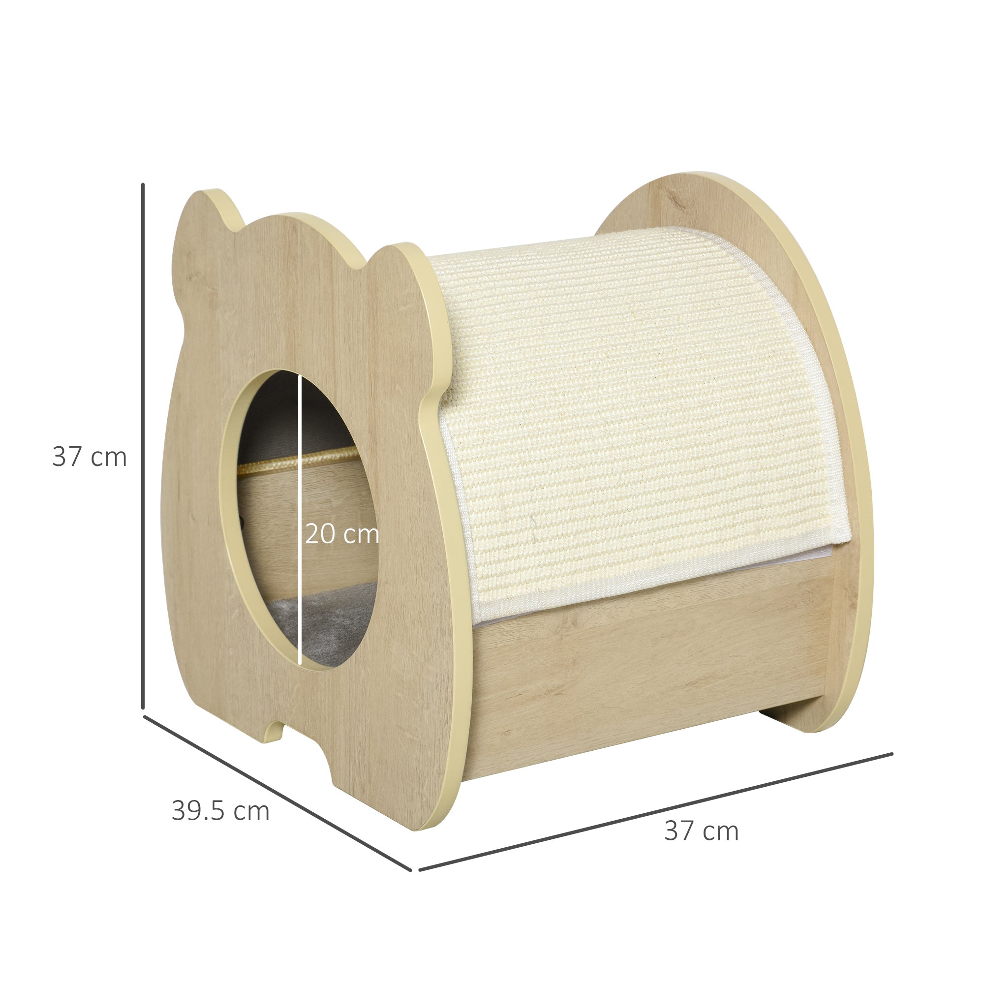 Cat Removable Scratching Pad Hideout House