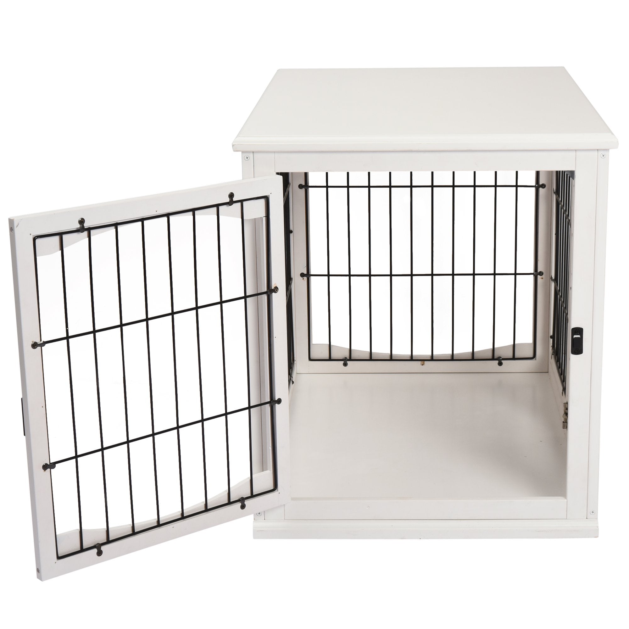 PawHut MDF 3-Door Small Indoor Pet Cage White