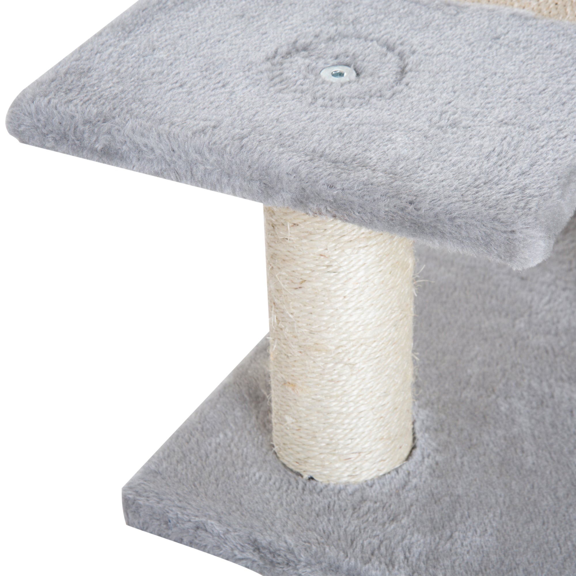 Plush Cat Tree Activity Center-Grey