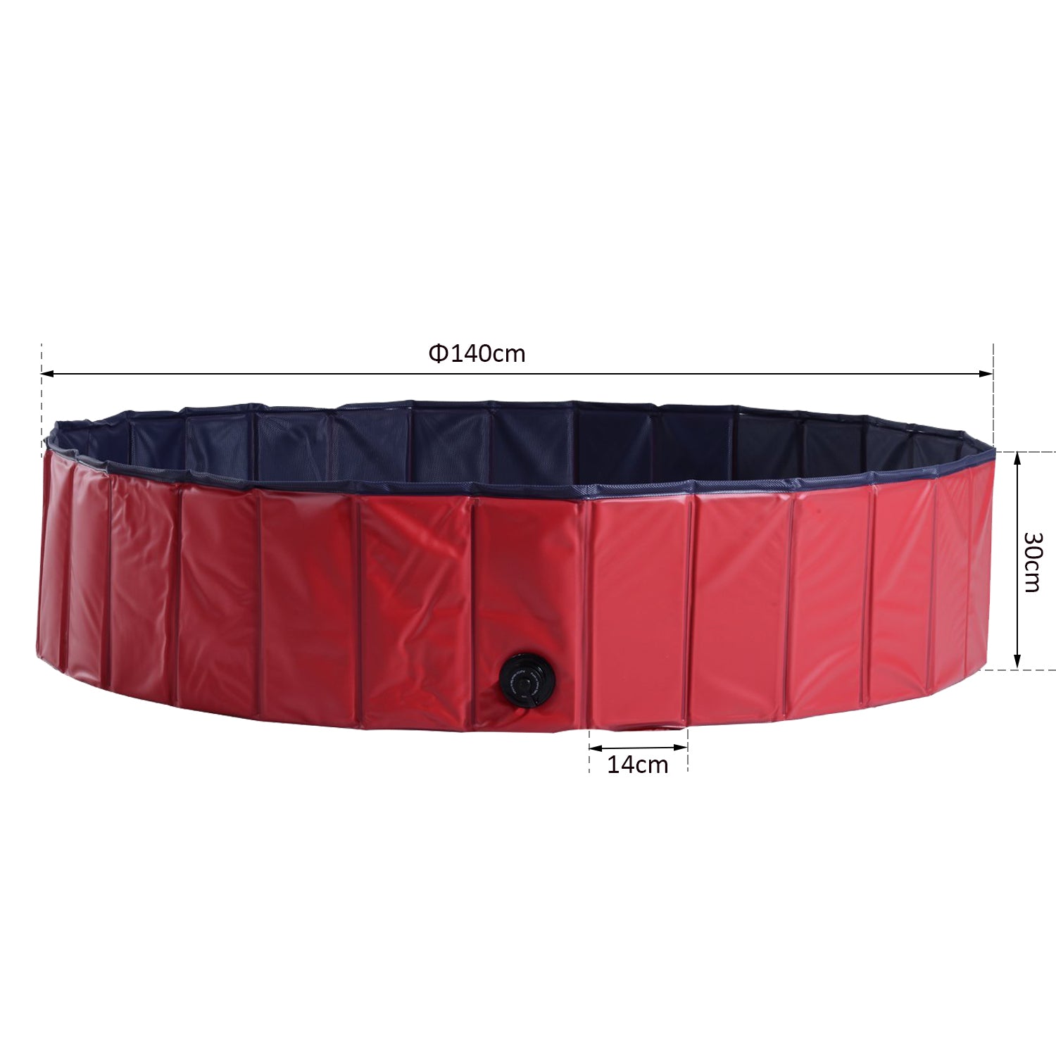 Φ140 x 30H cm Pet Swimming Pool-Red