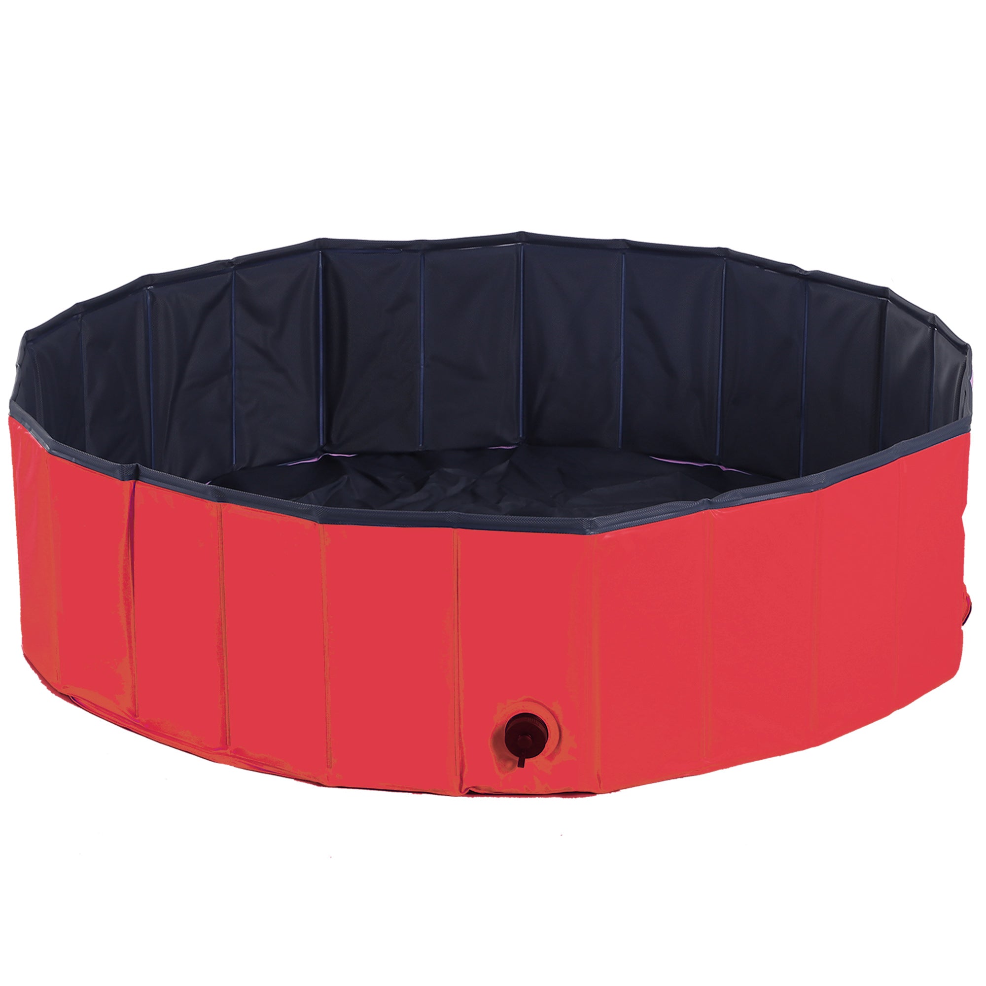 Pet Swimming Pool, Foldable, 120 cm Diameter-Red