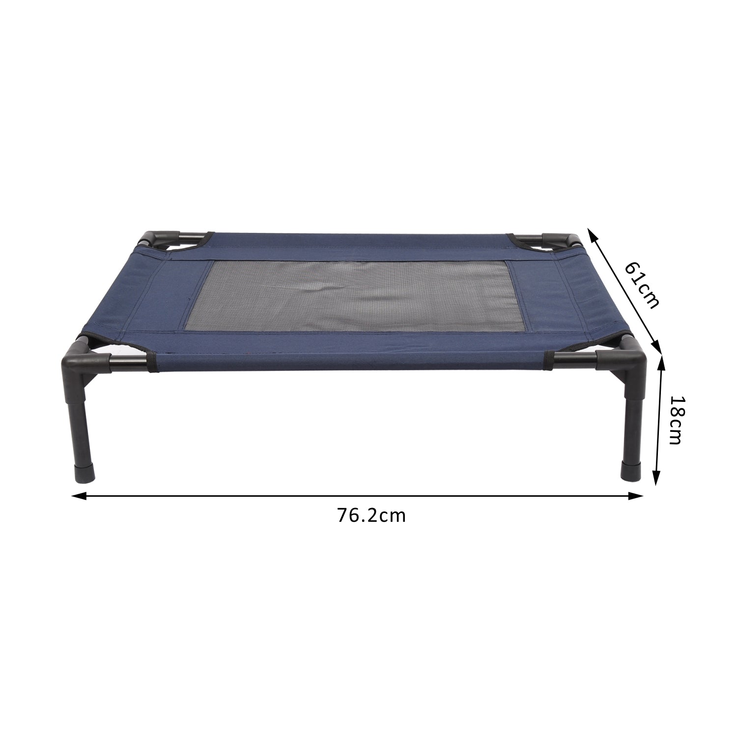 Portable Pets Elevated Raised Cot Bed-Blue