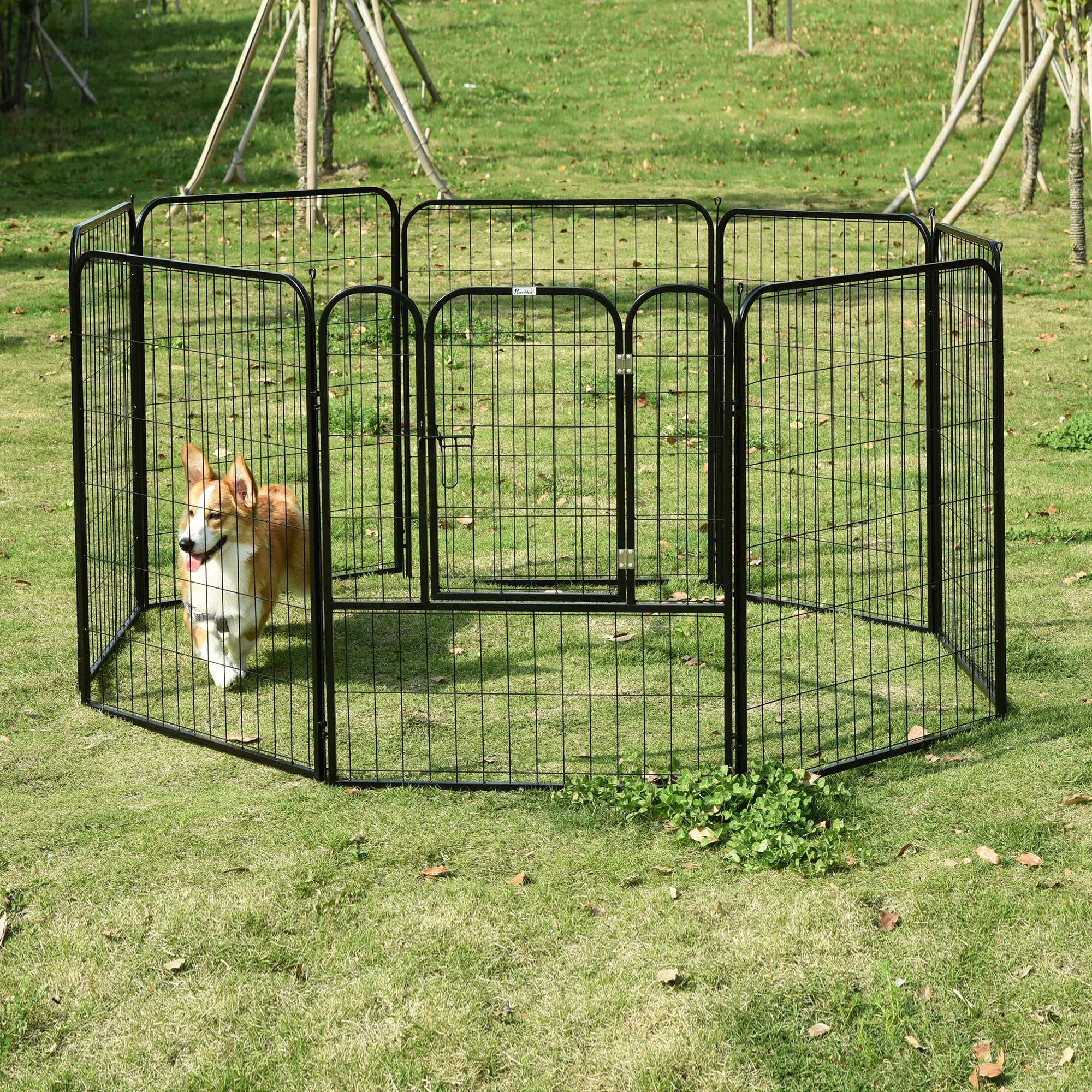4 Sizes Pet Playpen Dog Rabbit  Puppy Cage Folding Run Fence Garden Metal Hutch